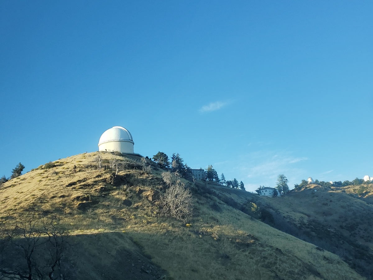 Lick observatory as you drive up the hills